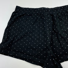 Load image into Gallery viewer, Girls (&amp;US), black &amp; white spot cotton shorts, elasticated, GUC, size 12,  