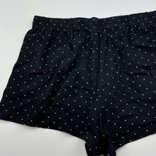 Load image into Gallery viewer, Girls (&amp;US), black &amp; white spot cotton shorts, elasticated, GUC, size 12,  