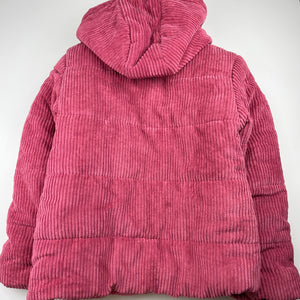 Girls Real Kids, chunky corduroy winter jacket / coat, L: 53cm, EUC, size 11-12,  