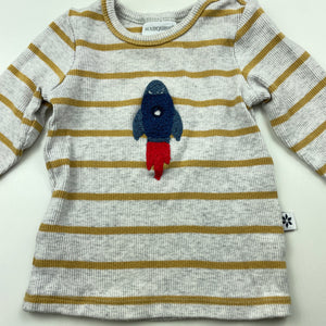 Boys Marquise, ribbed long sleeve top, rocket, GUC, size 0,  