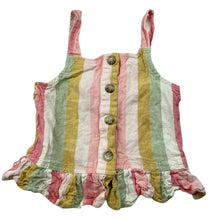Load image into Gallery viewer, Girls KID, striped linen blend summer top, GUC, size 6,  