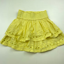 Load image into Gallery viewer, Girls Country Road, yellow cotton skirt, elasticated, L: 31cm, EUC, size 6,  