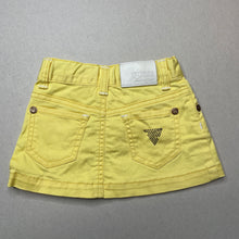Load image into Gallery viewer, Girls Guess, yellow stretch cotton skirt, adjustable, L: 18cm, FUC, size 00,  