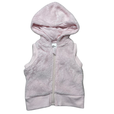 Girls Baby Berry, soft fleece hooded vest, EUC, size 0000,  