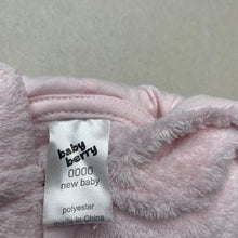 Load image into Gallery viewer, Girls Baby Berry, soft fleece hooded vest, EUC, size 0000,  