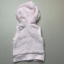 Load image into Gallery viewer, Girls Baby Berry, soft fleece hooded vest, EUC, size 0000,  