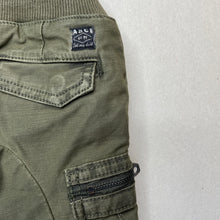 Load image into Gallery viewer, Boys ABCD Industrie, khaki stretch cotton cargo shorts, elasticated, GUC, size 0,  