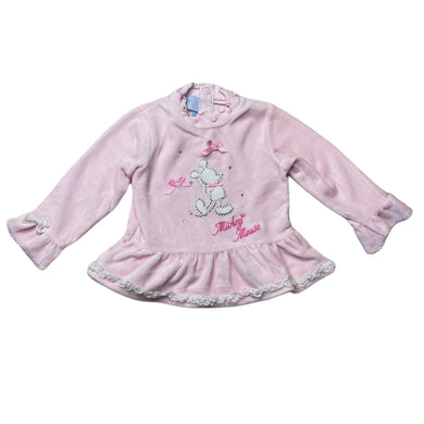 Girls Disney, Mickey Mouse velour peplum top, FUC, size 0-1,  