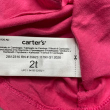 Load image into Gallery viewer, Girls Carters, pink cotton summer top, dolphins, EUC, size 2,  