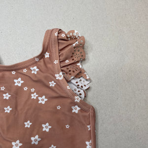 Girls Dymples, floral swim one-piece, EUC, size 1,  