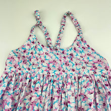 Load image into Gallery viewer, Girls floral, cotton summer dress, GUC, size 1-2, L: 51cm