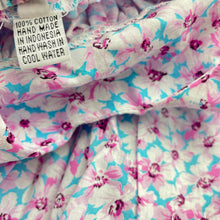 Load image into Gallery viewer, Girls floral, cotton summer dress, GUC, size 1-2, L: 51cm