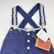 Load image into Gallery viewer, Boys OELIE KIDS, blue cotton overalls / pants, NEW, size 0,  