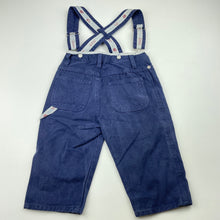 Load image into Gallery viewer, Boys OELIE KIDS, blue cotton overalls / pants, NEW, size 0,  