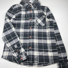 Load image into Gallery viewer, Boys Tilt, flannel cotton hooded shirt, NEW, size 14,  