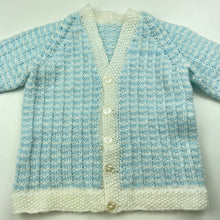 Load image into Gallery viewer, unisex handmade, knitted cardigan / sweater, L: 33cm, armpit to armpit: 28cm, armpit to cuff: 22cm, GUC, size 2,  