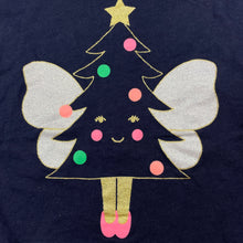 Load image into Gallery viewer, Girls Cotton On, navy cotton Christmas t-shirt / top, GUC, size 1,  