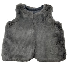 Load image into Gallery viewer, Girls reversible, knitted / faux fur vest, no labels, L: 35cm, armpit to armpit: 33cm, EUC, size 5-6,  