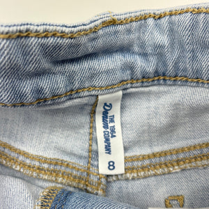 Girls 1964 Denim Co, blue stretch denim shorts, W: 29cm across, GUC, size 8,  