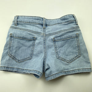 Girls 1964 Denim Co, blue stretch denim shorts, W: 29cm across, GUC, size 8,  