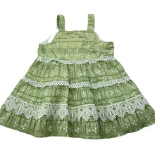 Load image into Gallery viewer, Girls Just Tots, cotton lined summer dress, no size, armpit to armpit: 22cm, GUC, size 000, L: 35cm