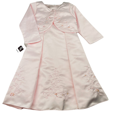 Girls BUU BUU, pink formal / flower girl dress + matching lightweight jacket, NEW, size 2, L: 57cm
