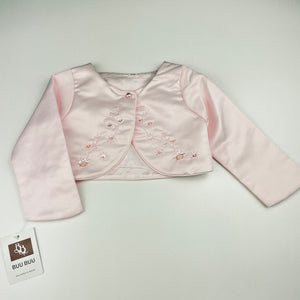 Girls BUU BUU, pink formal / flower girl dress + matching lightweight jacket, NEW, size 2, L: 57cm
