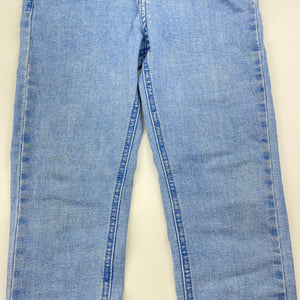 Girls Seed, blue stretch denim jeans, adjustable, Inside leg: 49cm, light marks on front, FUC, size 7,  