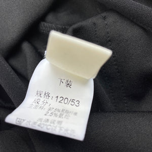 Girls black, stretchy jumpsuit, inside leg: 44cm, EUC, size 6,  