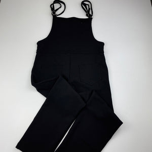 Girls black, stretchy jumpsuit, inside leg: 44cm, EUC, size 6,  