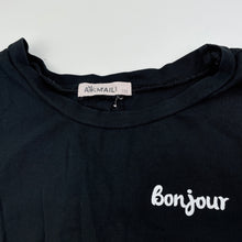 Load image into Gallery viewer, Girls AOMAILI, black stretchy open-back t-shirt / top, EUC, size 5,  