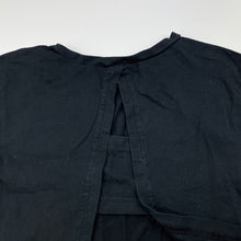 Load image into Gallery viewer, Girls AOMAILI, black stretchy open-back t-shirt / top, EUC, size 5,  