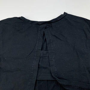 Girls AOMAILI, black stretchy open-back t-shirt / top, EUC, size 5,  
