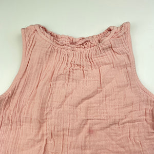 Girls Anko, pink crinkle cotton summer top, FUC, size 9,  