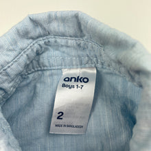 Load image into Gallery viewer, Boys Anko, lightweight cotton short sleeve shirt, FUC, size 2,  