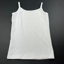 Load image into Gallery viewer, Girls white, stretchy singlet top, no size, armpit to armpit: 29cm, FUC, size 5-6,  
