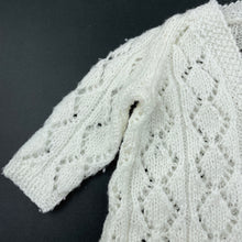 Load image into Gallery viewer, Girls handmade, knitted cardigan, armpit to armpit: 24cm, GUC, size 000,  