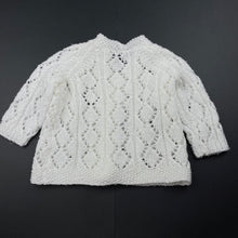 Load image into Gallery viewer, Girls handmade, knitted cardigan, armpit to armpit: 24cm, GUC, size 000,  