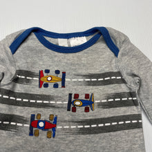 Load image into Gallery viewer, Boys Dymples, soft cotton bodysuit / romper, racing cars, FUC, size 00,  