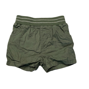 unisex Cotton On, khaki lightweight cotton shorts, elasticated, GUC, size 00,  