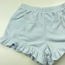 Load image into Gallery viewer, Girls Target, light blue terry shorts, elasticated, EUC, size 6,  