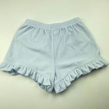 Load image into Gallery viewer, Girls Target, light blue terry shorts, elasticated, EUC, size 6,  