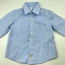 Load image into Gallery viewer, Boys Sooki Baby, blue stripe lightweight long sleeve shirt, EUC, size 2,  