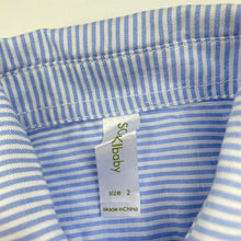 Load image into Gallery viewer, Boys Sooki Baby, blue stripe lightweight long sleeve shirt, EUC, size 2,  