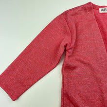 Load image into Gallery viewer, Girls H&amp;M, pink &amp; silver metallic lightweight cardigan, L: 39cm, EUC, size 2,  
