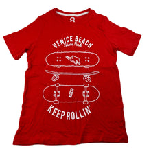 Load image into Gallery viewer, Boys Brilliant Basics, red cotton t-shirt / top, skate, EUC, size 8,  