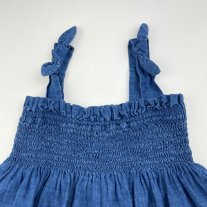 Girls Zara, blue cotton summer top, EUC, size 9,  