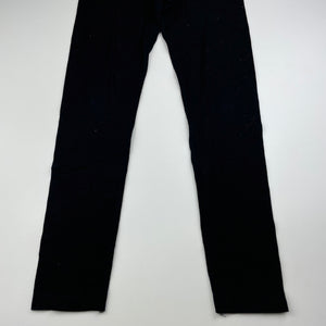 Girls Anko, black stretchy leggings, Inside leg: 57cm, GUC, size 10,  