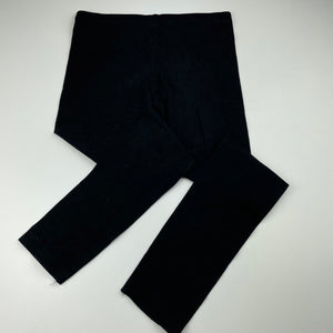 Girls Anko, black stretchy leggings, Inside leg: 57cm, GUC, size 10,  