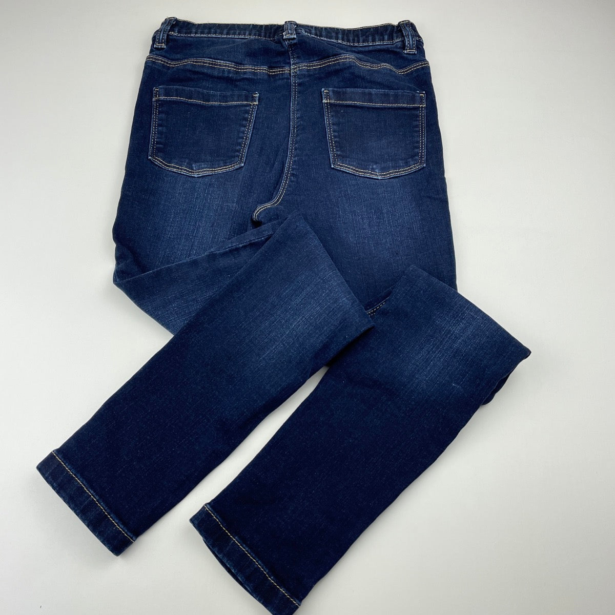 Next, blue stretch denim leggings / jeggings, elasticated, Inside leg:  57cm, EUC, size 9, – DaisyChainClothing